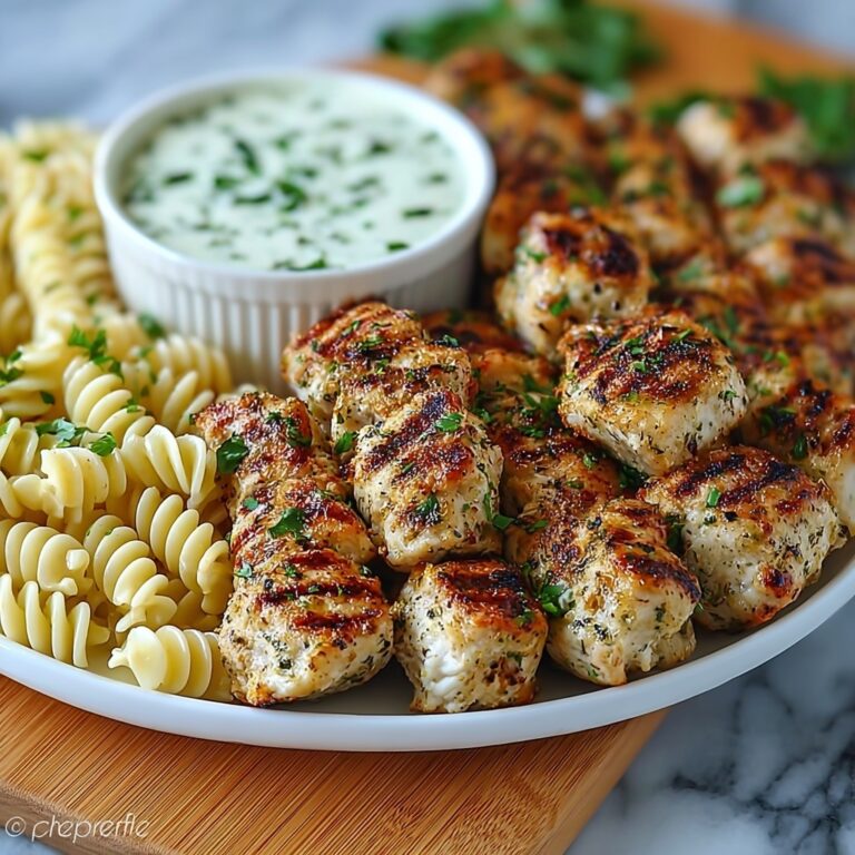Indulgent Cajun Chicken Bites with Creamy Garlic Herb Alfredo Twists Recipe