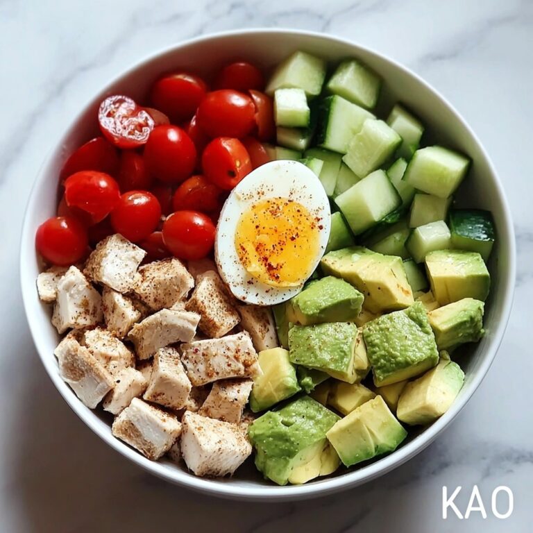 High-Protein Avocado Chicken Salad with Egg in 10 Minutes Recipe