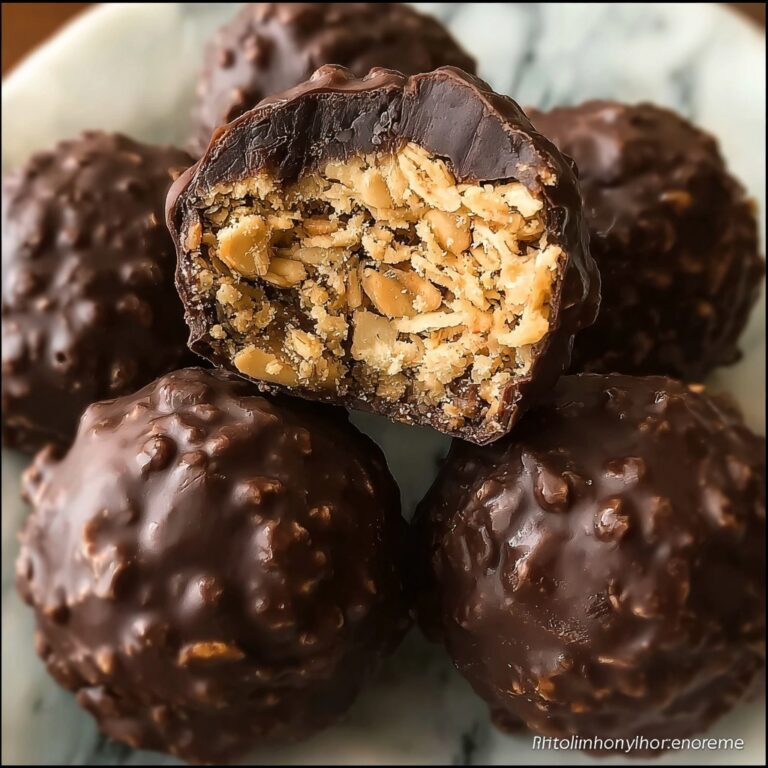 Peanut Butter Rice Krispies Balls with Chocolate Coating Recipe