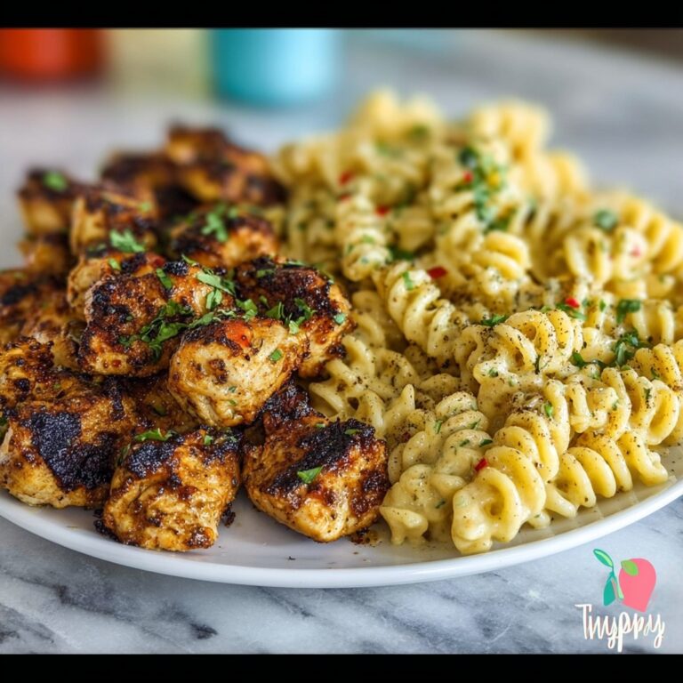 Creamy Jalapeño Garlic Chicken Bites with Twisted Cheddar Cajun Pasta Recipe
