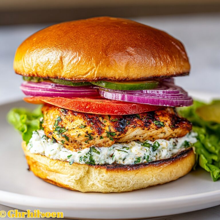 Greek Chicken Burger with Feta Recipe