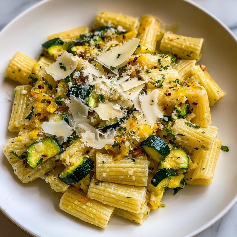 Lemon Zucchini Rigatoni with Parmesan Recipe